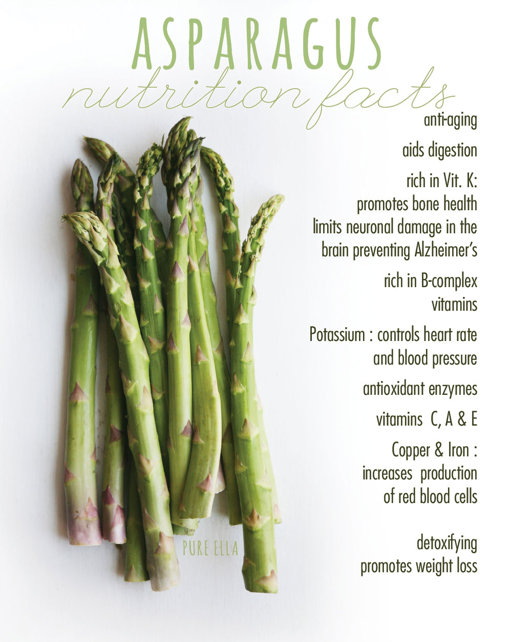 Nutrition Facts health benefits of asparagus