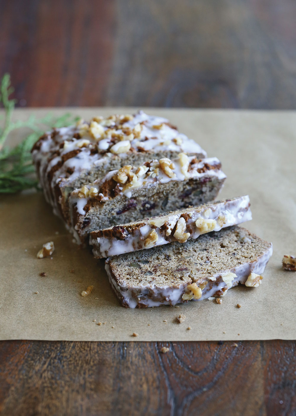 Holiday Chai Cranberry Nut Loaf Cake - Pure Ella