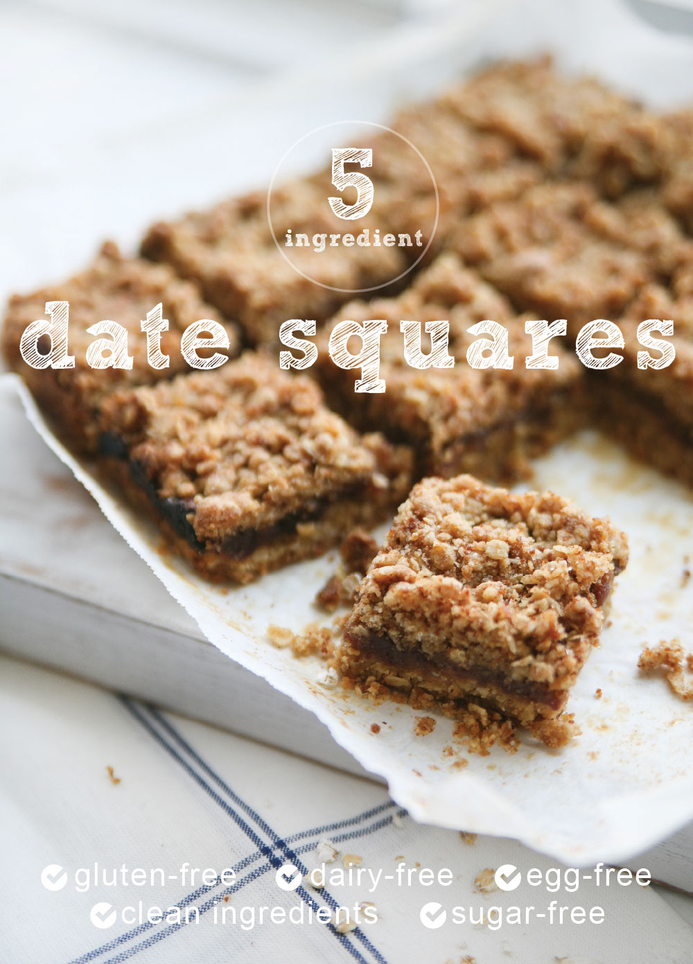 dessert baked recipe 5 Pure Date Ella free Healthy  Gluten Squares  Ingredient