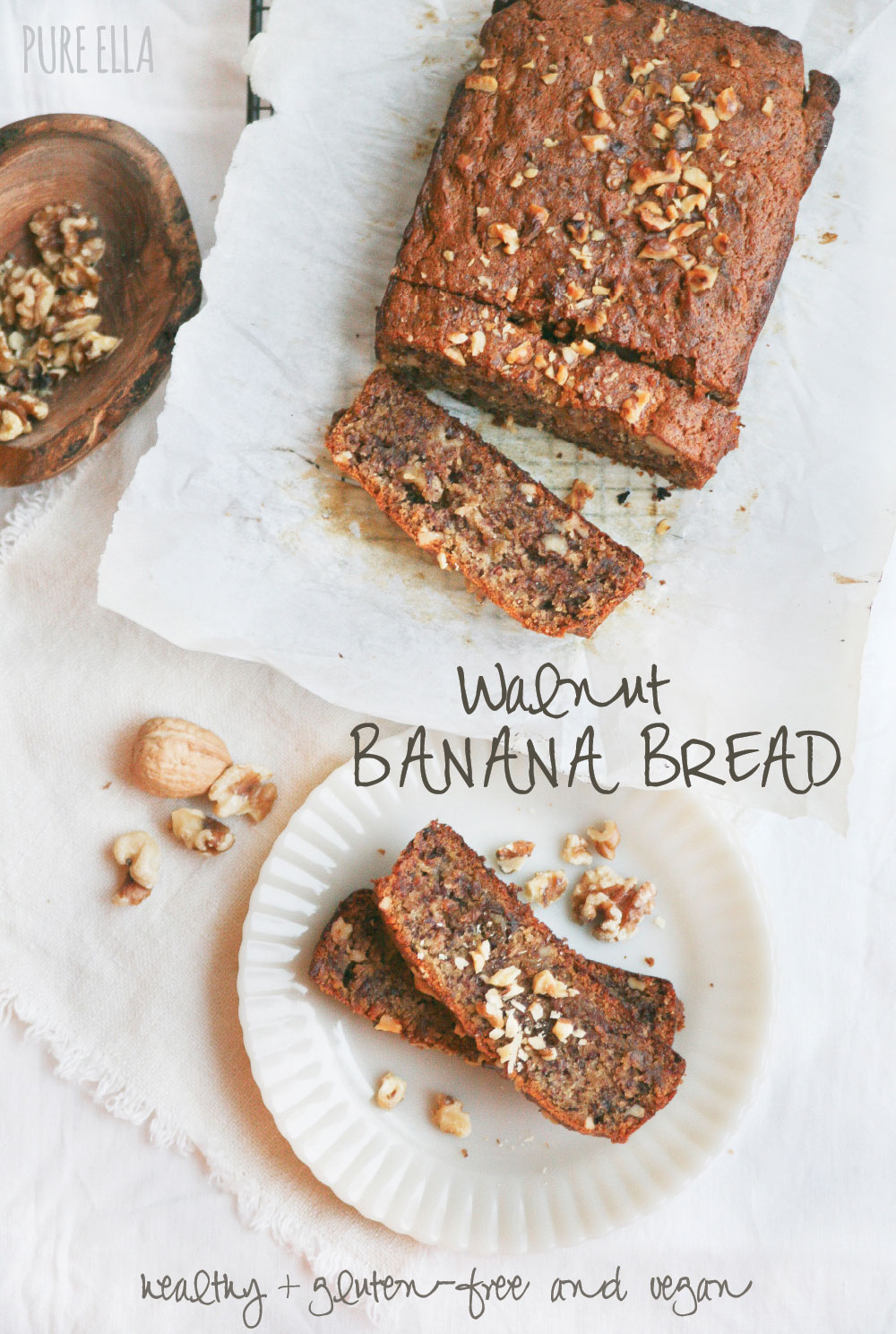 Walnut Banana Bread Gluten Free And Vegan Easy