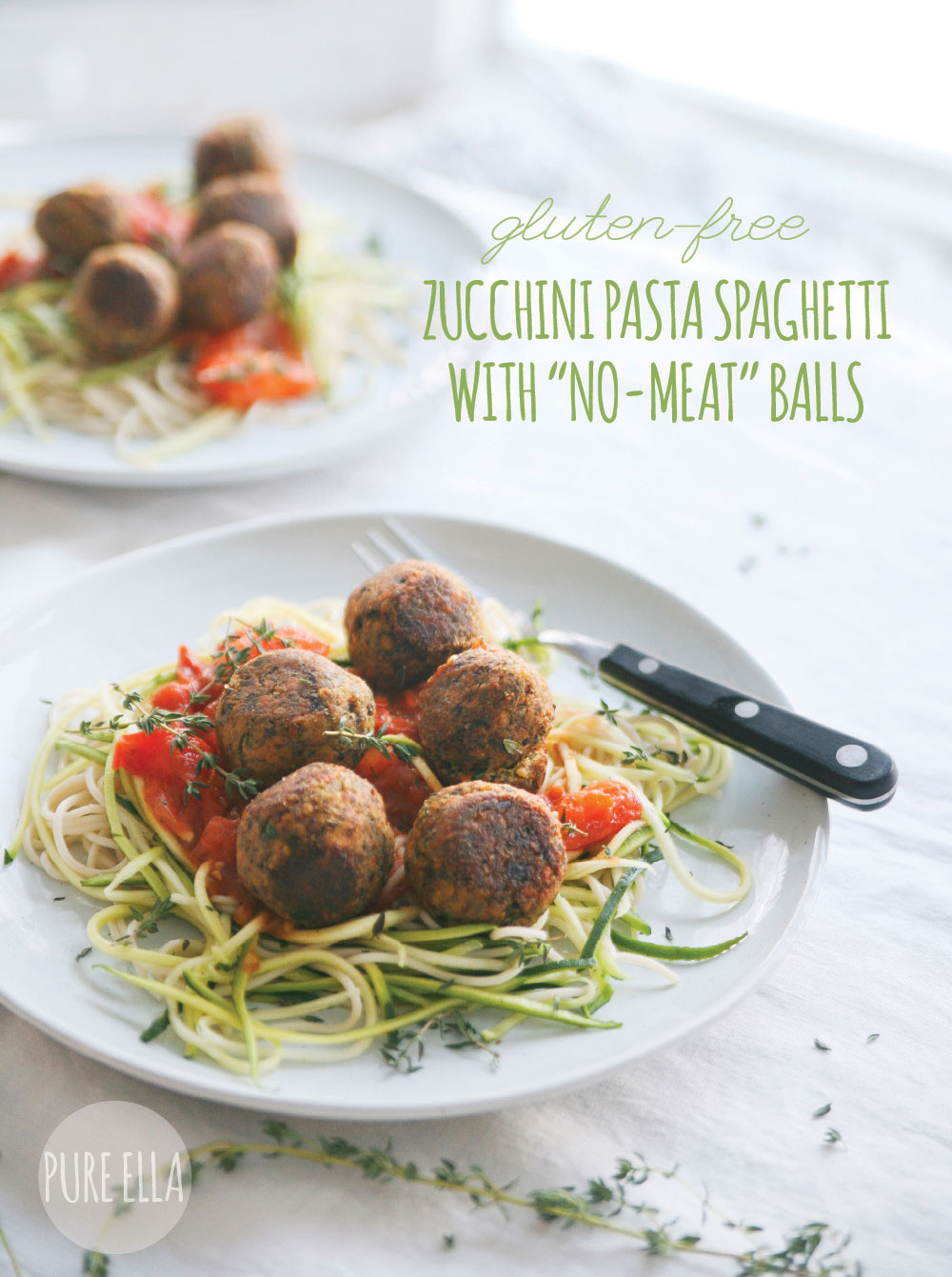Pure-Ella-Zucchini-Pasta-Spaghetti-with-no-meat-balls-with-Naosap-Wild-Rice