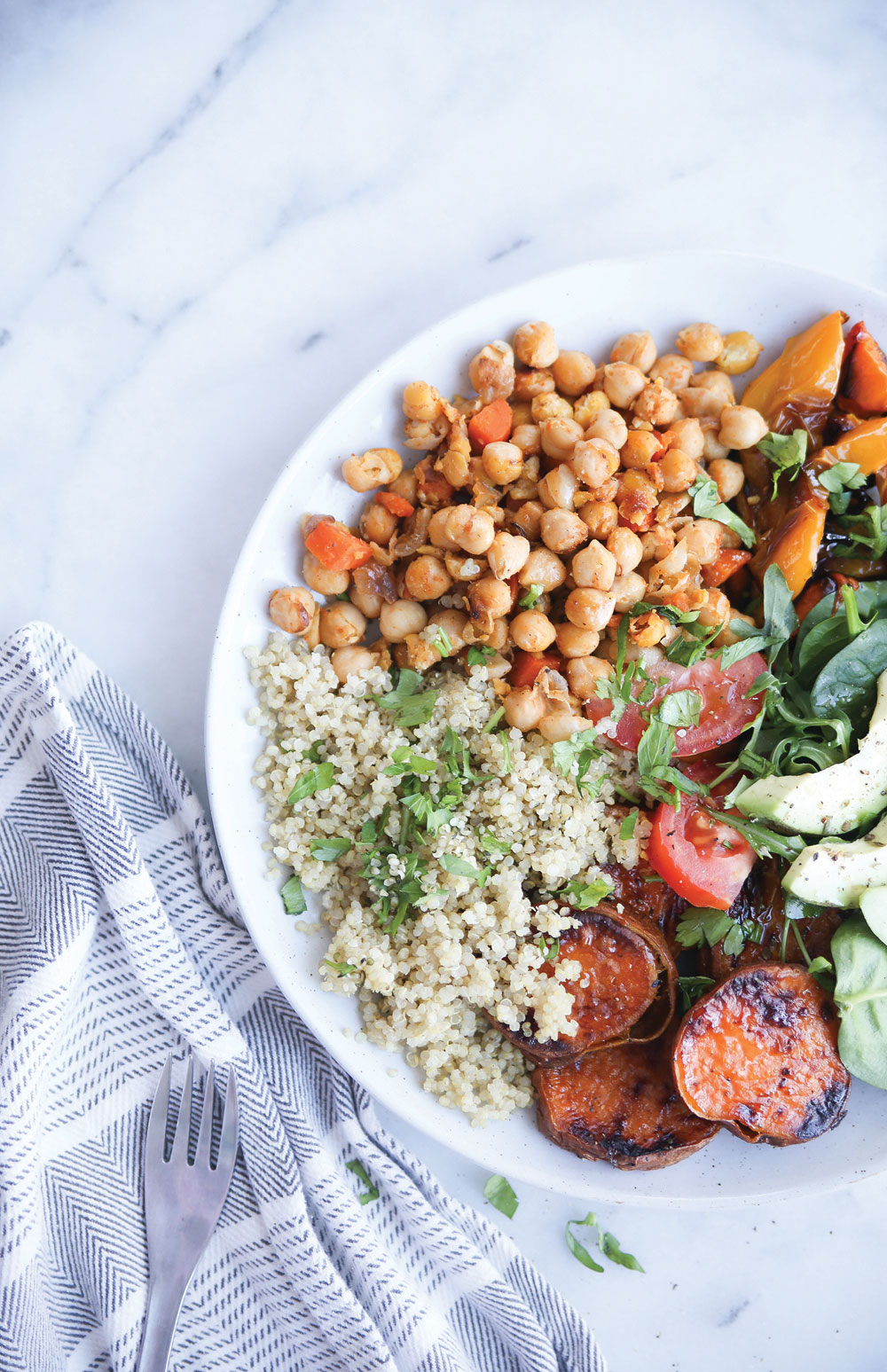 Turmeric Chickpeas Dinner Platter